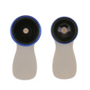 Universal Clip On Cell Phone Camera Lens 3 in 1 with 180 Degree Fish Eye Lens + Wide Angle Macro Lens Kit for Smartphone Blue