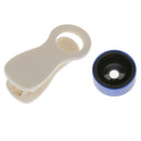 Universal Clip On Cell Phone Camera Lens 3 in 1 with 180 Degree Fish Eye Lens + Wide Angle Macro Lens Kit for Smartphone Blue