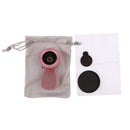 2 in 1 Camera Lens Kit Macro Lens Wide Angle Lens Clip on Universal Cell Phone Rose Gold