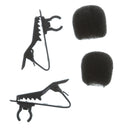 Dual-Headed Lavalier Lapel Clip-on Omnidirectional Condenser Microphone