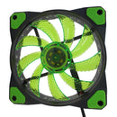 12cm 32 LEDs Light Holder Fan PC Case Fan Computer Gaming CPU Cooler Cooling Fan Green