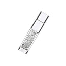Crystal Jewelry USB 2.0 Flash Pen Drive Memory Stick Storage U Disk for Girls Sliver 32GB