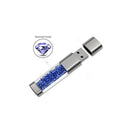 Crystal Jewelry USB 2.0 Flash Pen Drive Memory Stick Storage U Disk for Girls Blue 8GB
