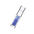Crystal Jewelry USB 2.0 Flash Pen Drive Memory Stick Storage U Disk for Girls Blue 8GB