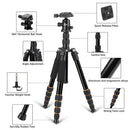 Aluminum Portable Tripod with Ball Head Professional Compact for DSLR Camera