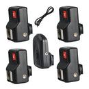 PT-04GY 4 CH Channels Wireless Studio Flash Trigger Set + 4 Receiver for Canon Nikon DSLR Camera