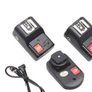 PT-04GY 4 Channels Wireless/Radio Flash Trigger +2 Receivers for Canon Nikon