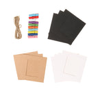 10Pieces 3Inch Paper DIY Wall Picture Hanging Frame Album Rope Clips Set