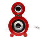 Surround Stereo Mini USB Speaker Computer Loudspeaker Voice Box for Laptop Red