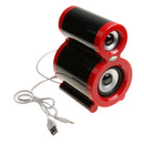 Surround Stereo Mini USB Speaker Computer Loudspeaker Voice Box for Laptop Red