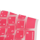 Korean / English Silicone Keyboard SKin Cover Guard Film Protector for Macbook Pro 13'' 15'' Red