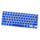 Korean / English Silicone Keyboard SKin Cover Guard Film Protector for Macbook Pro 13'' 15'' Blue