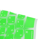 Korean / English Silicone Keyboard SKin Cover Guard Film Protector for Macbook Pro 13'' 15'' Green