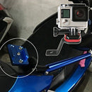 Blue Rotatable Mount Holder Adapter Moto Motorbike Clip Support Bracket for Gopro