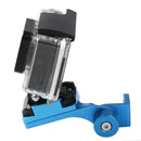 Blue Rotatable Mount Holder Adapter Moto Motorbike Clip Support Bracket for Gopro
