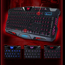 Ergonomic Backlit Gaming Keyboard with Adjustable Color USB Wired Computer