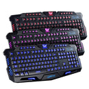 Ergonomic Backlit Gaming Keyboard with Adjustable Color USB Wired Computer