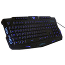 Ergonomic Backlit Gaming Keyboard with Adjustable Color USB Wired Computer