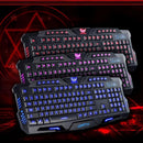 Ergonomic Backlit Gaming Keyboard with Adjustable Color USB Wired Computer