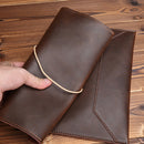 PU Leather Laptop Sleeve Bag Case Cover with Charger Earphone Storage Pouch For MacBook Air 11'' Dark Brown