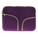 Protective Adjustable Zipper Laptop Notebook Tablet Carry Sleeve Case Cover Purple 15Inch