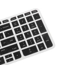 Rubber Keyboard SKin Cover Guard Film Protector for HP Pavilion 15inch Clear&Black