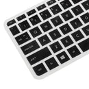 Rubber Keyboard SKin Cover Guard Film Protector for HP Pavilion 15inch Clear&Black