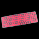 Rubber Keyboard SKin Cover Guard Film Protector for HP Pavilion 15inch Clear-Rose-Red