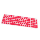 Rubber Keyboard SKin Cover Guard Film Protector for HP Pavilion 15inch Clear-Rose-Red