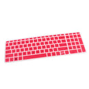 Rubber Keyboard SKin Cover Guard Film Protector for HP Pavilion 15inch Clear-Rose-Red