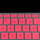 Rubber Keyboard SKin Cover Guard Film Protector for HP Pavilion 15inch Clear-Rose-Red