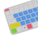 Rubber Keyboard SKin Cover Guard Film Protector for HP Pavilion 15Â‘Â’ White&Blue