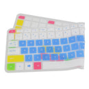 Rubber Keyboard SKin Cover Guard Film Protector for HP Pavilion 15Â‘Â’ White&Blue