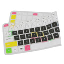 Silicone Keyboard SKin Cover Guard Film Protector for HP Pavilion 15inch White&Black