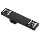 Dual Hot Shoe Flash Speedlite Bracket Splitter For Nikon DSLR Camera