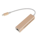 USB-C USB 3.1 Type C to RJ45 Lan Adapter HUB For Macbook PC Laptop Gold