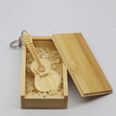 8GB Keychain Guitar Model USB 2.0 Flash Memory Stick Pen Storage Drive Thumb U Disk for Windows 7/8 Computer