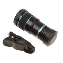 Telescope Camera Lens HD 8X Optical Telescope Camera Lens for Mobile Phone with Universal Clip Suitable for iPhone Samsung Asus Sony iPad Blue