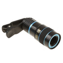 Telescope Camera Lens HD 8X Optical Telescope Camera Lens for Mobile Phone with Universal Clip Suitable for iPhone Samsung Asus Sony iPad Blue
