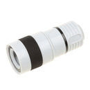 Telescope Camera Lens HD 8X Optical Telescope Camera Lens for Mobile Phone with Universal Clip Suitable for iPhone Samsung Asus Sony iPad White