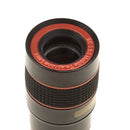 Telescope Camera Lens HD 8X Optical Telescope Camera Lens for Mobile Phone with Universal Clip Suitable for iPhone Samsung Asus Sony iPad Red