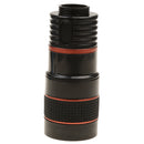 Telescope Camera Lens HD 8X Optical Telescope Camera Lens for Mobile Phone with Universal Clip Suitable for iPhone Samsung Asus Sony iPad Red