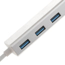 Aluminum USB 3.1 Type-C to USB 3.0 4Port Hub Adapter for Mac PC Phone Silver