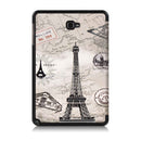 Retro Tower Artificial Leather Folio Case Pattern Cover for Samsung Galaxy Tab A 10.1 P585/P580