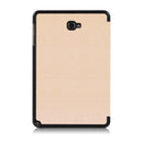 Golden Tri-Fold PU Leather Smart Stand Case for Samsung Galaxy Tab A 10.1 P585/P580