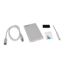 White Silicone USB3.0 2.5'' External Hard Drive Mobile Disk HDD Enclosure/Case Box