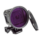 58mm Lens Filter Adaptor + CPL UV ND2 Red Yellow Purple Filter Set Round Circle for Gopro Hero 4 Session