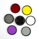 58mm Lens Filter Adaptor + CPL UV ND2 Red Yellow Purple Filter Set Round Circle for Gopro Hero 4 Session