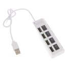 Slim 4-Port USB 2.0 Hub High Speed Portable Compact Adapter For PC Laptop