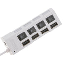 Slim 4-Port USB 2.0 Hub High Speed Portable Compact Adapter For PC Laptop